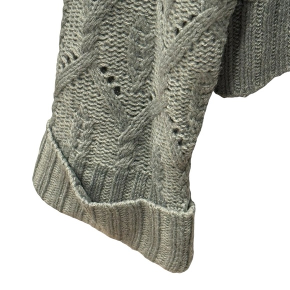 Sage Green Zip-up Funnel Neck Sweater Large - Picture 4 of 6